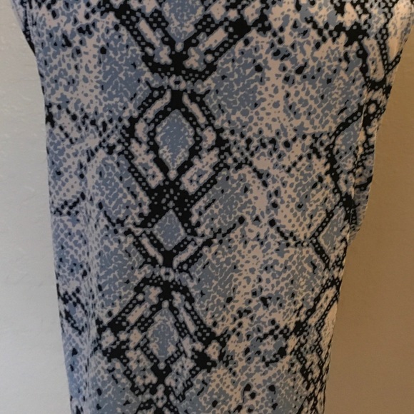 Calvin Klein Cowl Neck Sleeveless Top/Shell - black/white/light blue - 3X - NWT - Picture 4 of 8